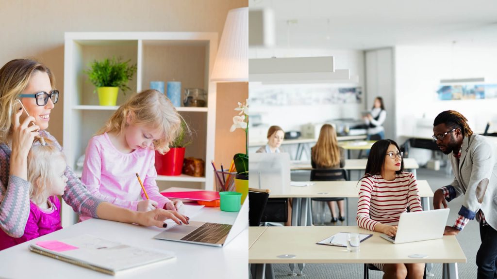 work from home v/s work of office