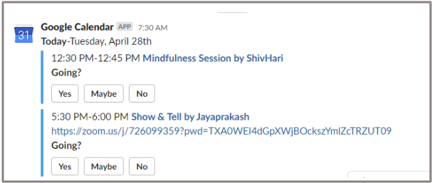 Google Calendar Integration