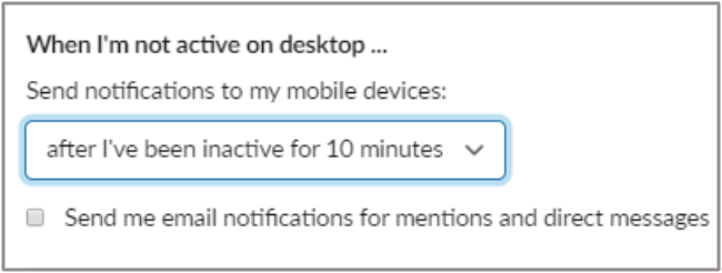 notifications on device