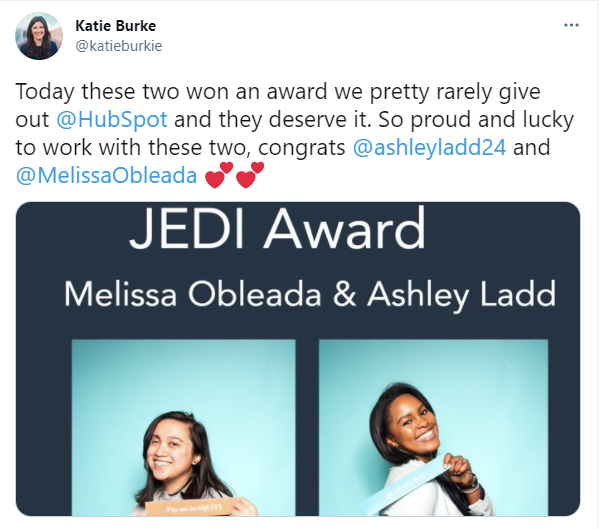 Hubspot jedi award