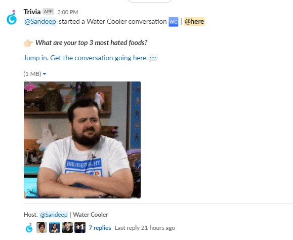 Virtual water cooler