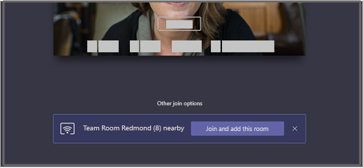 Add a room while you join the meeting
