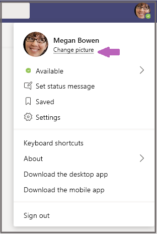 Change your profile picture