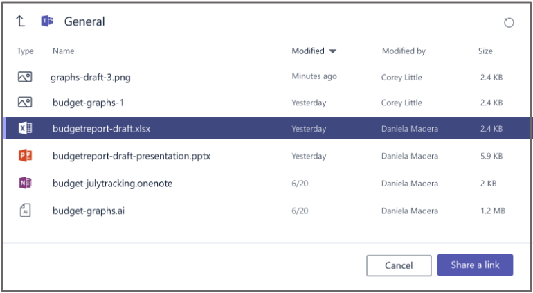 Get a Link to your file and share with your remote teams
