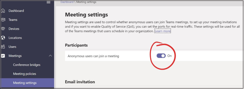 Invite external guests to join