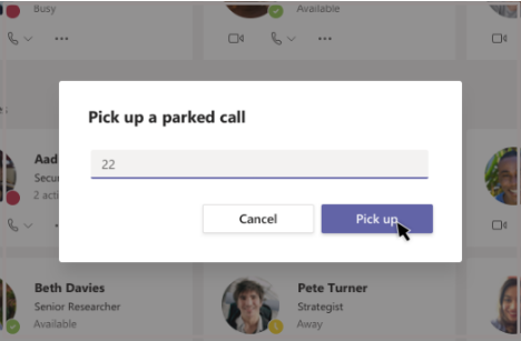 Parking a call