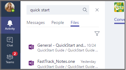 Search for Messages, People