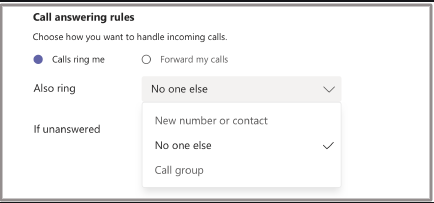 Set your call answering rules