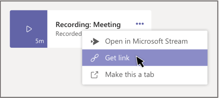 Share meeting recordings