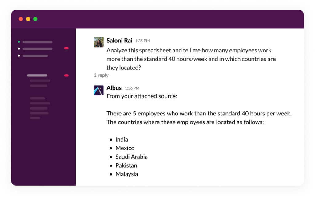 Data analysis by AI personal assistant