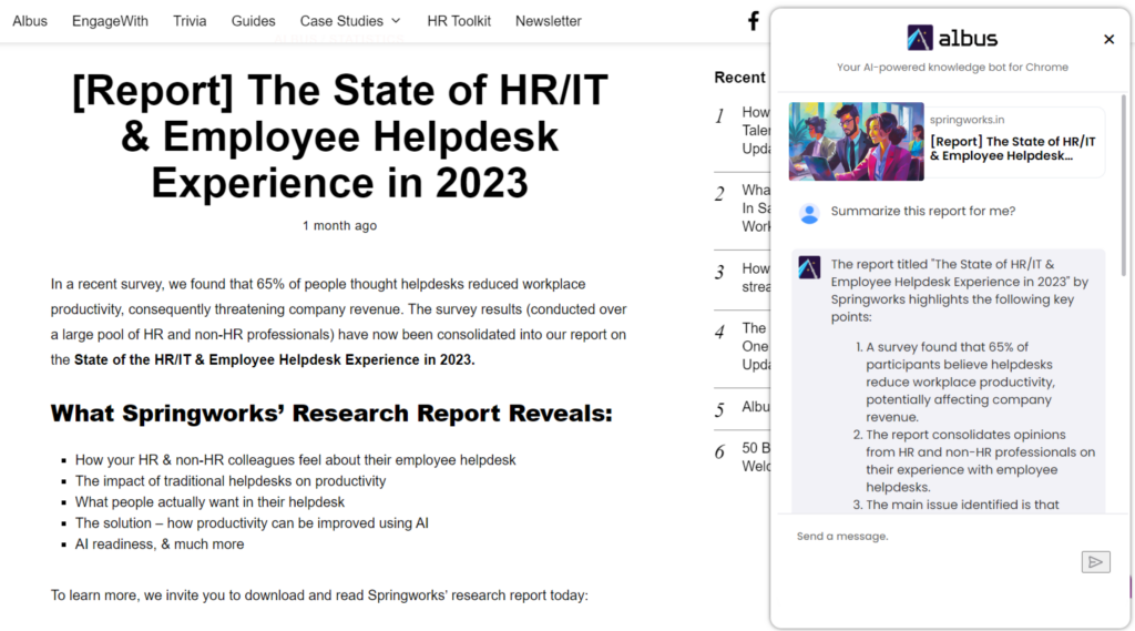 Report on HR/IT and Employee Helpdesk