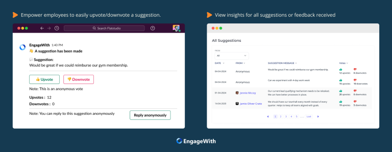 Suggestion Box Upvote:Downvote